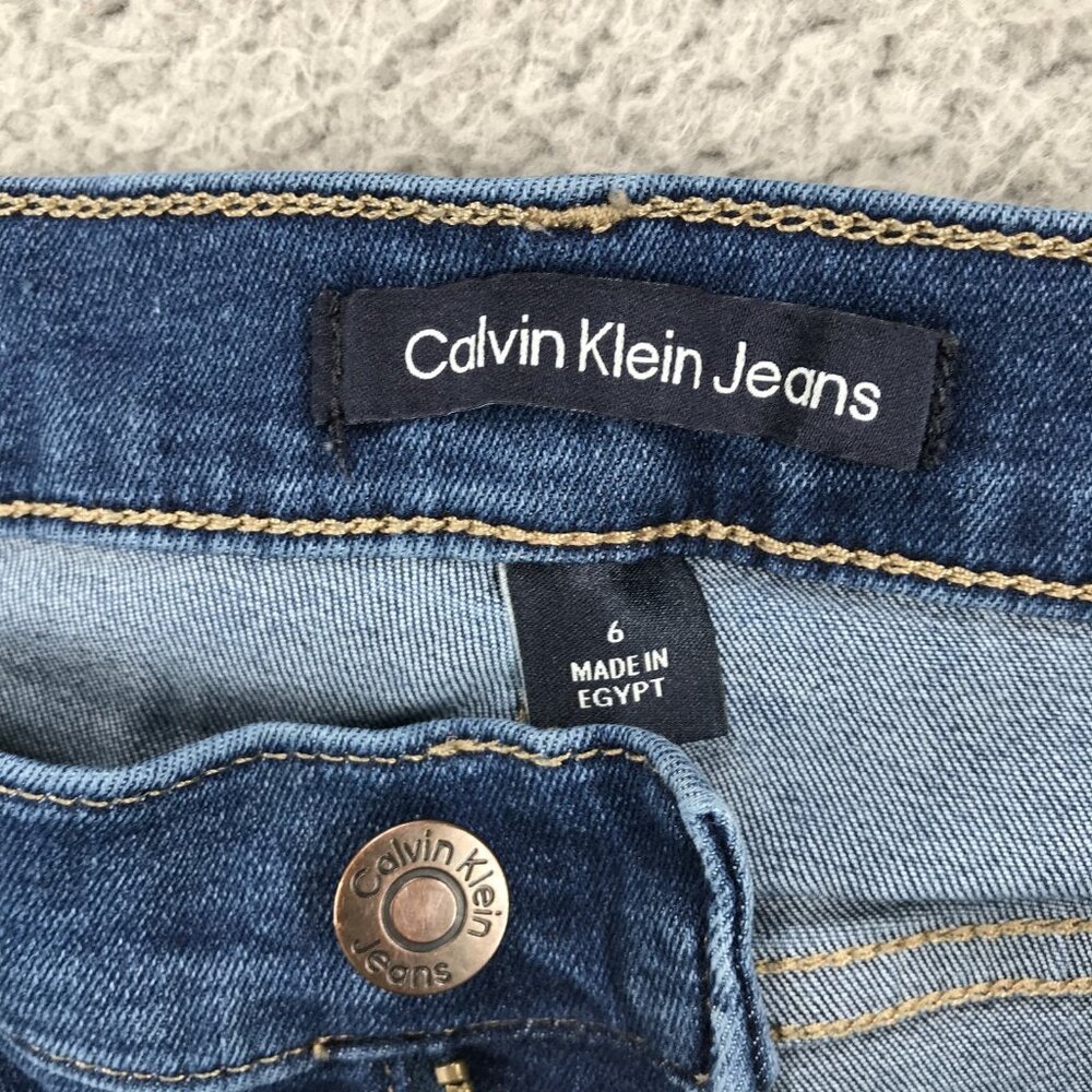CALVIN KLEIN‎ Jeans Womens Size 6 High Rise Skinny Medium Wash Repreve Denim - Picture 6 of 16